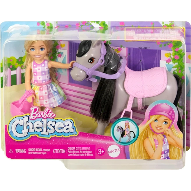 Игровой набор Mattel Barbie Chelsea & Horse HTK29, 3+ лет Игровой набор Mattel Barbie Chelsea & Horse HTK29, 3+ лет