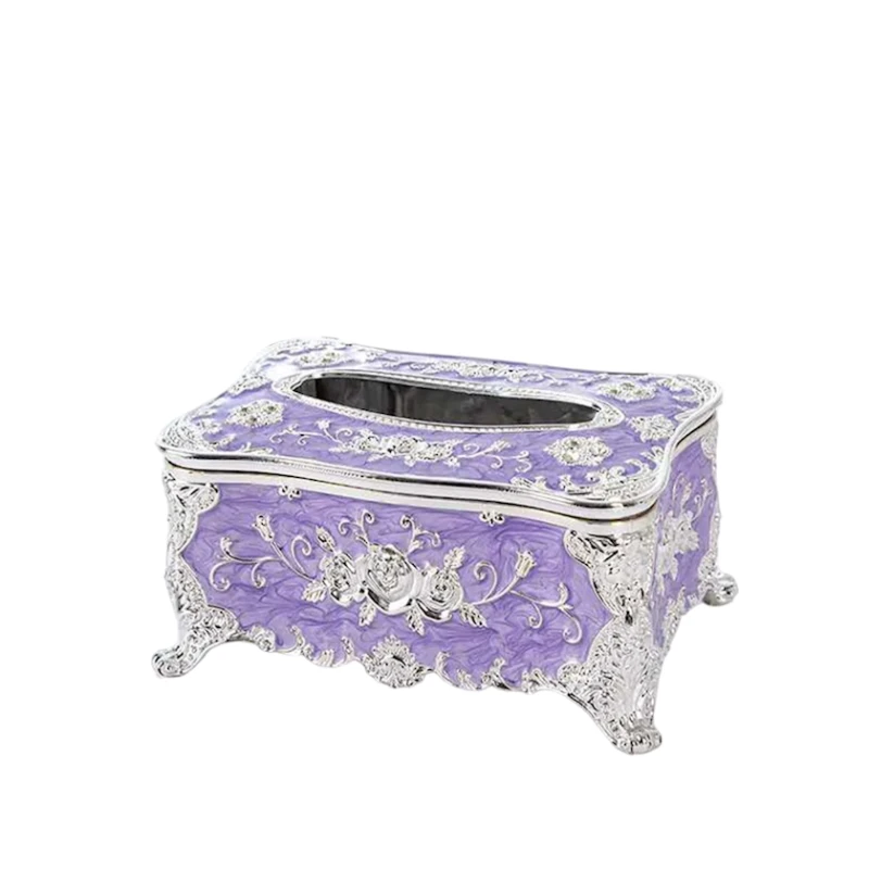 Salfet üçün boks 18x12x9.5 sm, bürünc, bənövşəyi