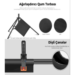 Fon quraşdırma sistemi Neewer 2x3 m Fon quraşdırma sistemi Neewer 2x3 m