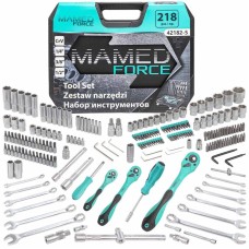 Alətlər dəsti Mamedforce MF-42182-5, 218 hissə, 1/4