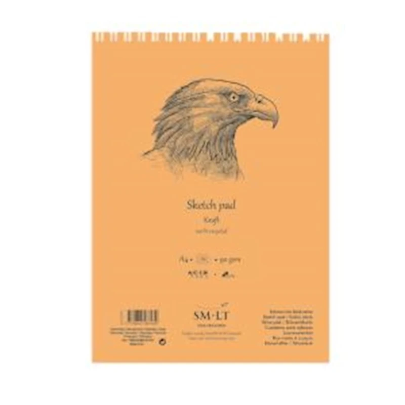 Альбом для скетчей SM-LT Kraft Sketch Pad, 90г/м², А5, 60л, коричневый