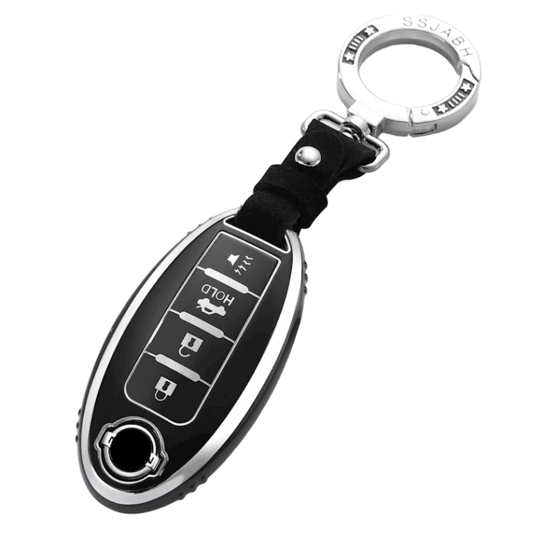 Чехол для автомобильных ключей 0177 для Nissan, черный