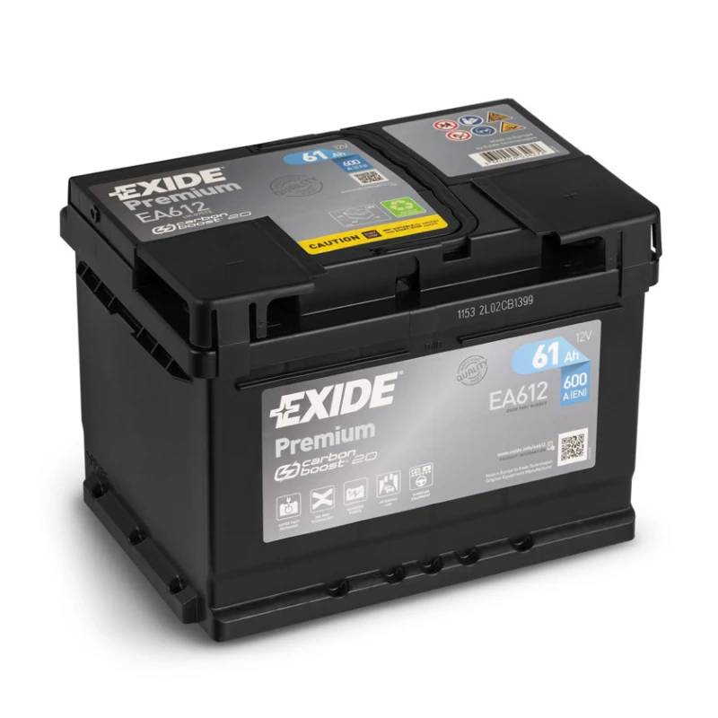 Автомобильный аккумулятор Exide 61Ah 600A Premium EA612 R Автомобильный аккумулятор Exide 61Ah 600A Premium EA612 R