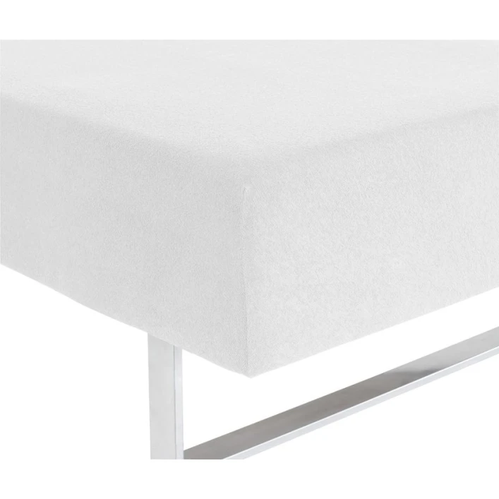 Mələfə JYSK Ravnebakke Terry, 80/90x200x25 sm, pambıq/polyester, ağ