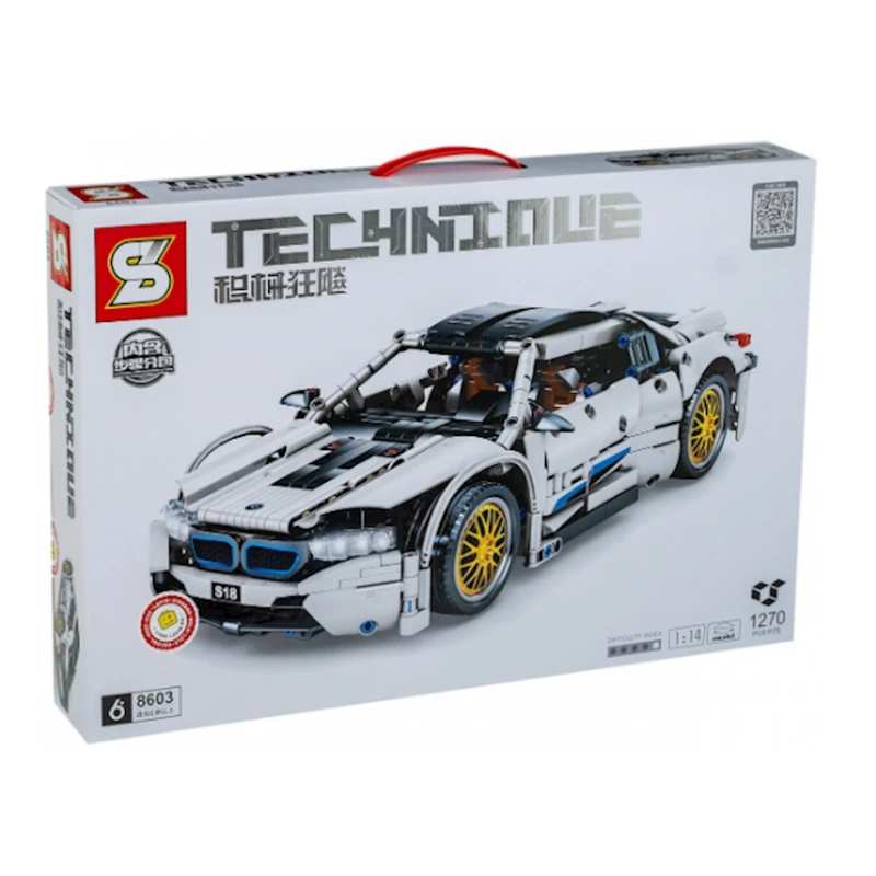 Konstruktor SY 8603 BMW i8, 6+ yaş, 1270 hissə