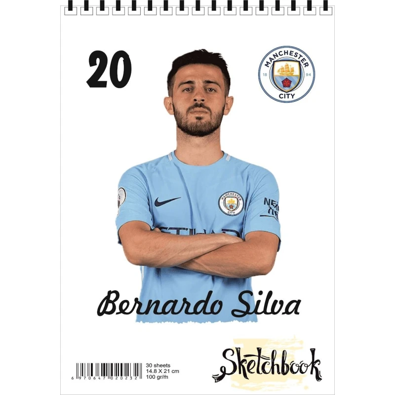 Блокнот Sketchbook Bernardo Silva, A5, 30 листов