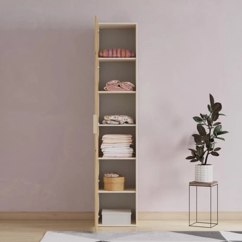 Шкаф Art Mebel 22, ламинат, бежевый/коричневый, 210x50x45 см Шкаф Art Mebel 22, ламинат, бежевый/коричневый, 210x50x45 см