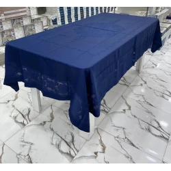 Скатерть MiraNova FS-680, тефлоновая, синяя, 160x350 см