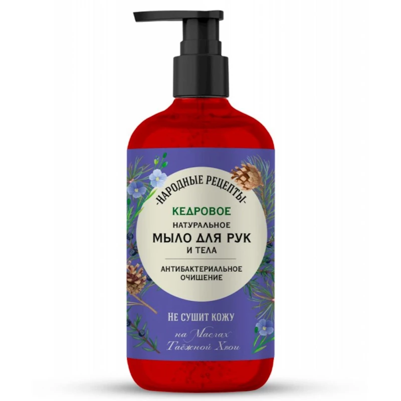 Жидкое мыло Fito косметик Нарoдныe рецепты Кедровое 500 мл Жидкое мыло Fito косметик Нарoдныe рецепты Кедровое 500 мл