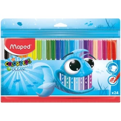 Набор фломастеров Maped Color'Peps Ocean, смываемые, 24 шт