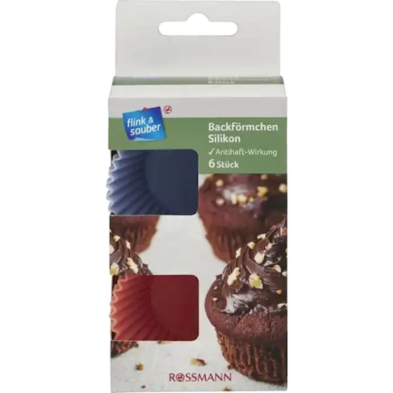 Формы для кексов Flink & Sauber, силикон, разноцветная, 6 шт Формы для кексов Flink & Sauber, силикон, разноцветная, 6 шт