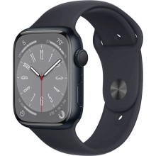 Ağıllı saat Apple Watch Series 8 GPS 41mm Midnight Aluminium Case with Midnight Sport Band (MNU83LL/A)