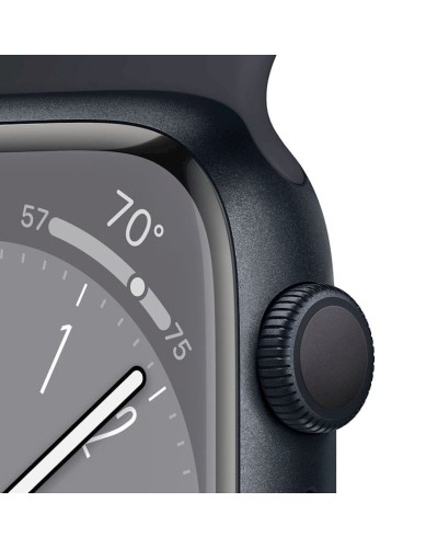 Ağıllı saat Apple Watch Series 8 GPS 41mm Midnight Aluminium Case with Midnight Sport Band (MNU83LL/A)