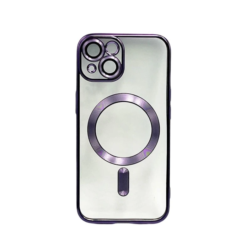 Чехол 888_store_556 MagSafe для Apple iPhone 14 Фиолетовый/Прозрачный Чехол 888_store_556 MagSafe для Apple iPhone 14 Фиолетовый/Прозрачный