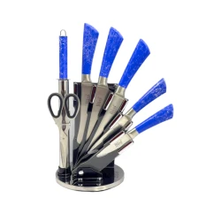 Bıçaq dəsti HMSD_BN3BL plastik tutacaq, göy, 7 əd
