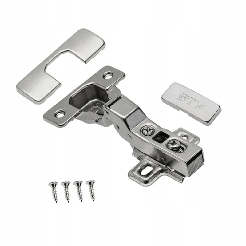 Гидравлический врезной шарнир GTV Prestige CNHC08, серебристый