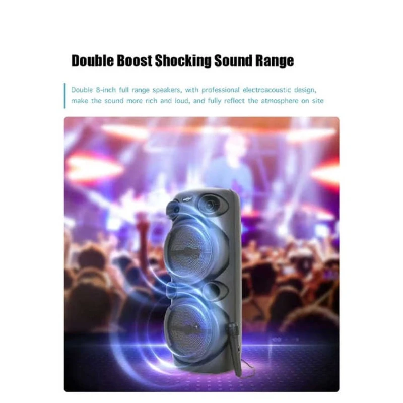 Беспроводной портативный динамик с проводным микрофоном. Gts-2059-Turkmenler