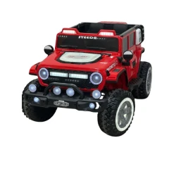 Uşaq elektrik avtomobili TRUCK-JEEP slm-azr503, 4 motor, rezin təkərlər, işıqlı faralar, dəri oturacaqlar, mp3, 1-5 yaş, qırmızı