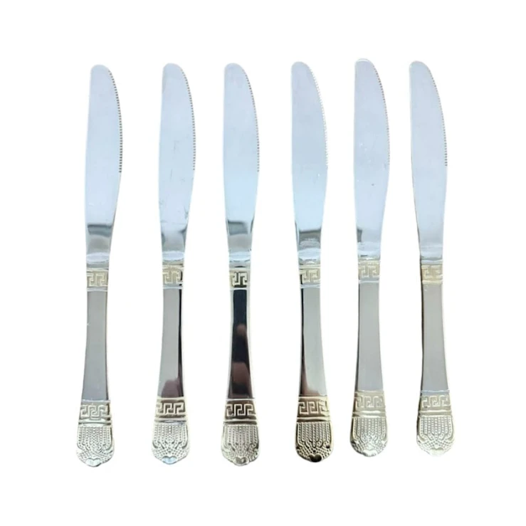 Набор столовых ножей K103, 6 предметов, 23 см, серебристый