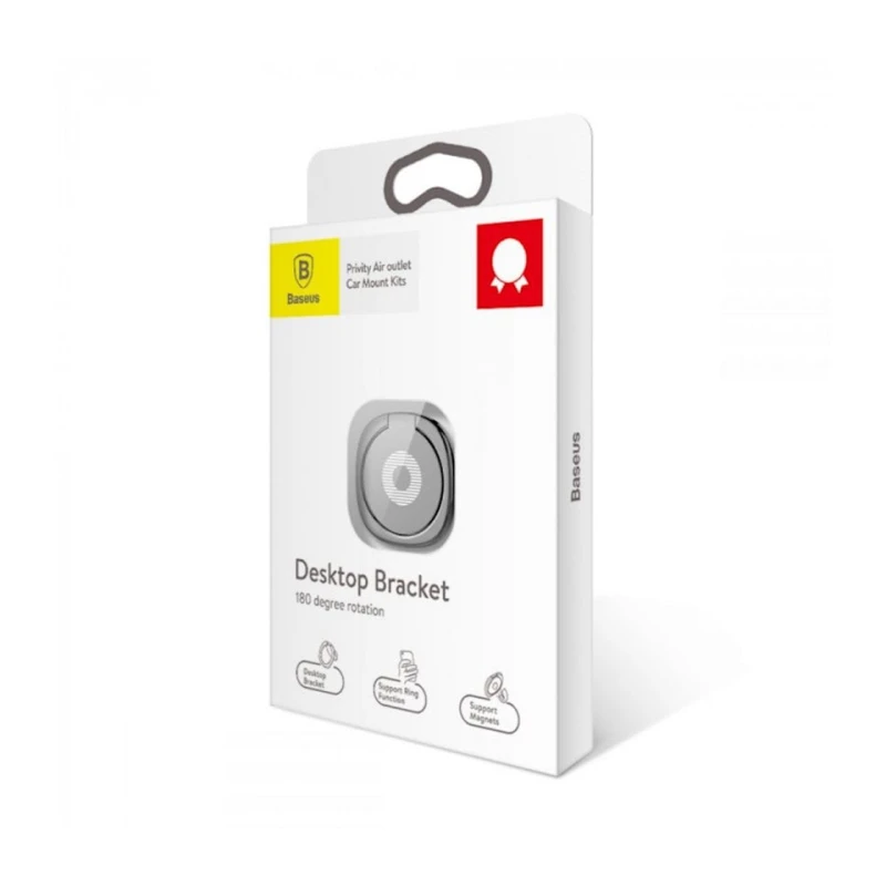 Кольцо-держатель для телефона Baseus Privity Ring Bracket, Черный Кольцо-держатель для телефона Baseus Privity Ring Bracket, Черный