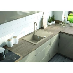 Кухонная мойка Deante Zorba ZQZ7113, гранит, бежевый, 44x76 см