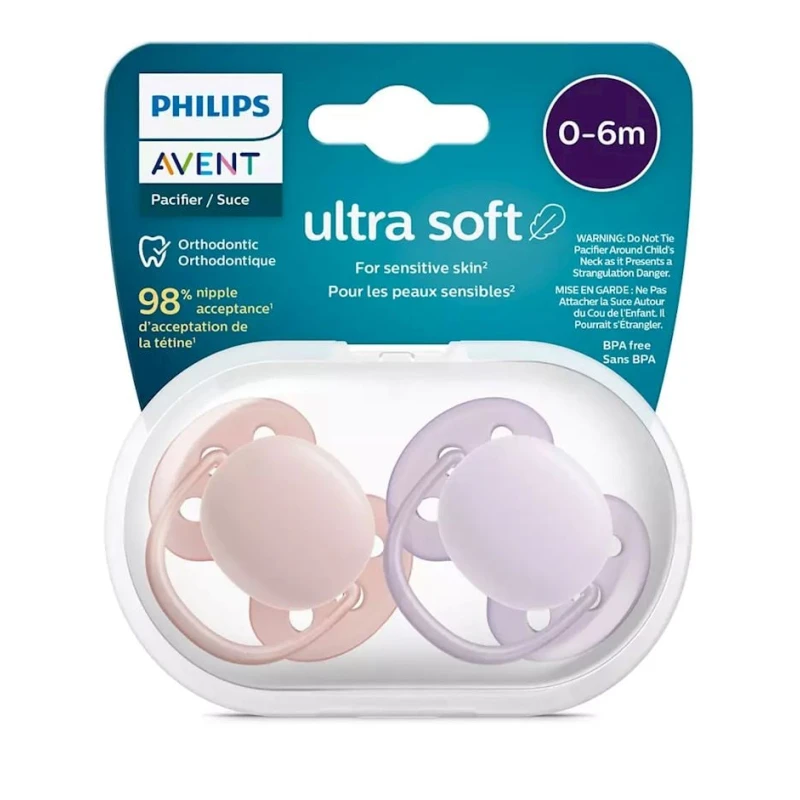 Набор пустышек Philips AVENT Ultra Soft SCF091/31, 0-6 мес, силикон