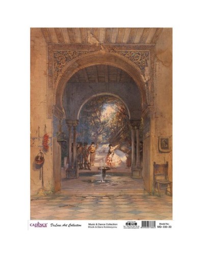 Dekupaj üçün düyü kağızı Cadence Music and Dance Collection MD-30, 60x84 sm