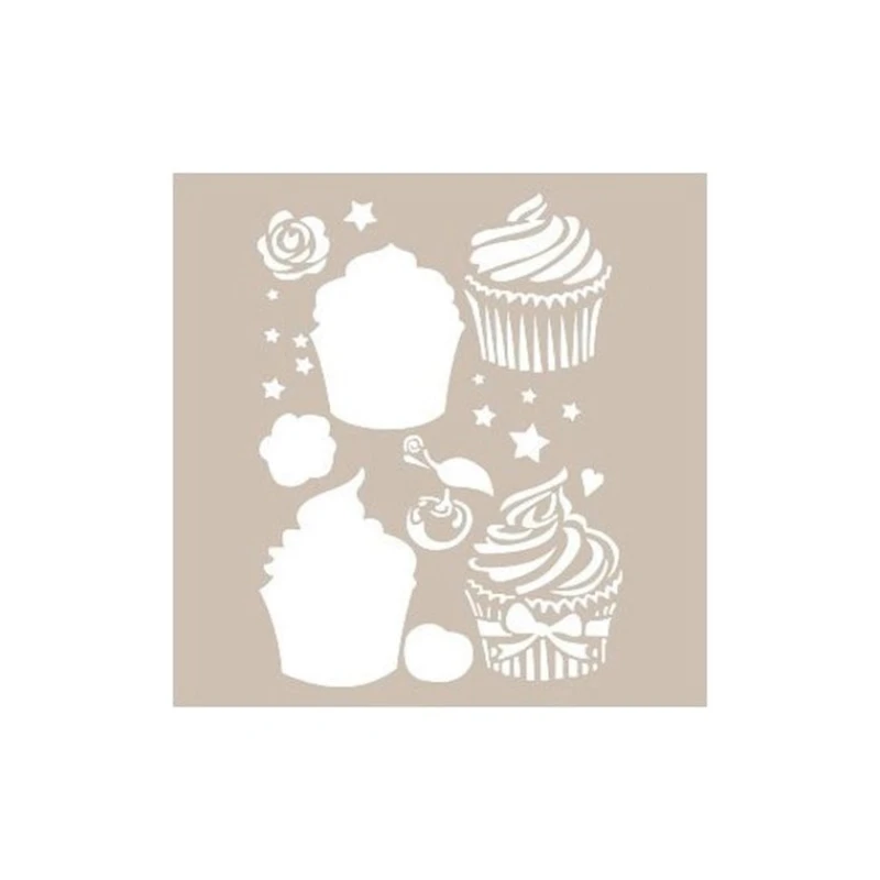 Трафарет Cadence AS Stencil Cadence AS-469 Cupcakes, А4, 21х29.7 см
