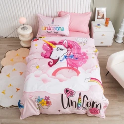 Комплект детского постельного белья Annaberry SHA-00004740, пододеяльник 160x220 см, простыня 180x240 см, наволочка 50x70 см, хлопок, разноцветный Комплект детского постельного белья Annaberry SHA-00004740, пододеяльник 160x220 см, простыня 180x240 см, наволочка 50x70 см, хлопок, разноцветный