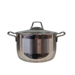 Кастрюля Nipmar, нержавеющая сталь, серебристая, 34 см, 20 л