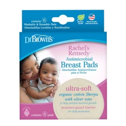 Антимикробные прокладки Dr.Brown's Rachel's Remedy, моющиеся, 6 шт Антимикробные прокладки Dr.Brown's Rachel's Remedy, моющиеся, 6 шт