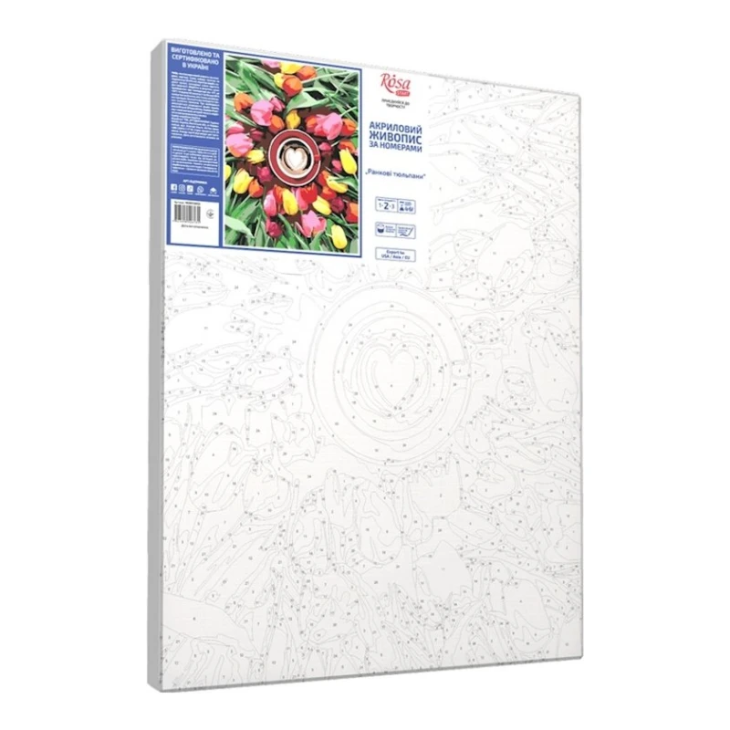 Набор-стандарт картина по номерам Rosa Start Утренние тюльпаны, 35х45 см Набор-стандарт картина по номерам Rosa Start Утренние тюльпаны, 35х45 см