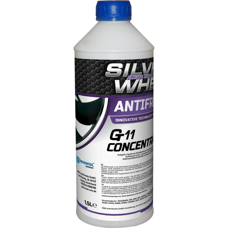 Охлаждающая жидкость Silver Wheel Concentrate Antifreeze Синий G11, 1.5 л Охлаждающая жидкость Silver Wheel Concentrate Antifreeze Синий G11, 1.5 л
