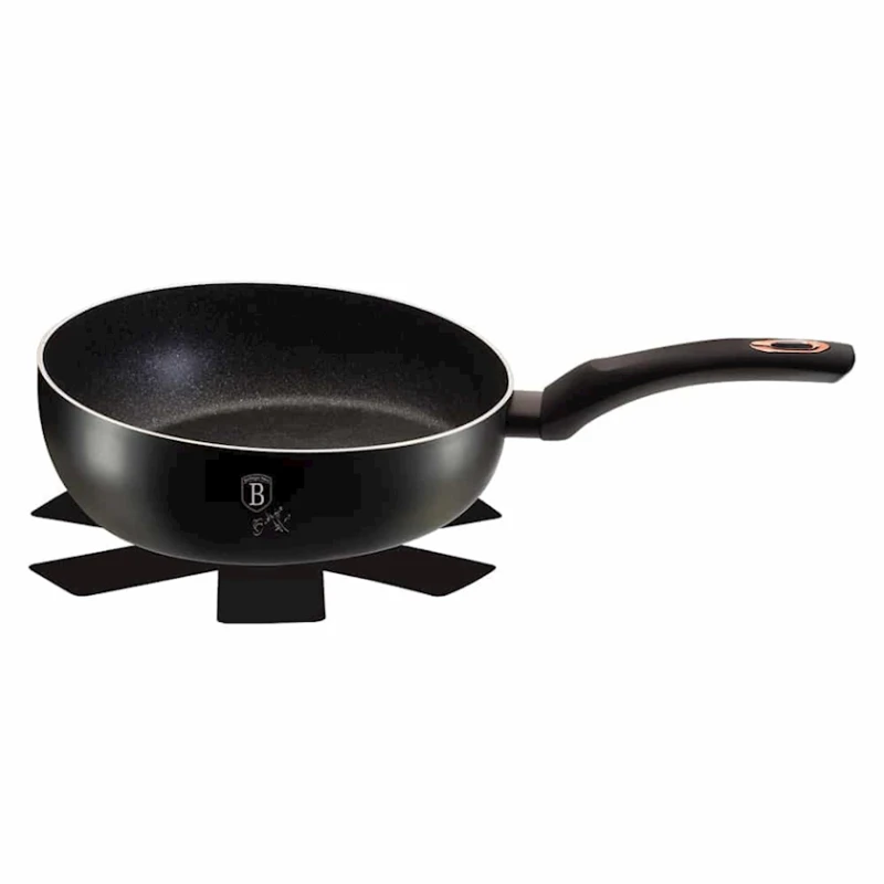 Сковородка Berlinger Haus Black Rose Collection BH-1855F, 26 см, алюминий, трехслойное антипригарное мраморное покрытие, черная Сковородка Berlinger Haus Black Rose Collection BH-1855F, 26 см, алюминий, трехслойное антипригарное мраморное покрытие, черная