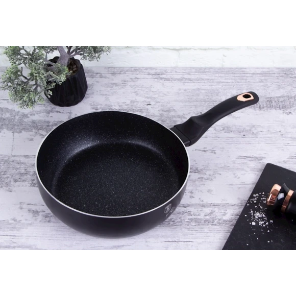 Сковородка Berlinger Haus Black Rose Collection BH-1855F, 26 см, алюминий, трехслойное антипригарное мраморное покрытие, черная Сковородка Berlinger Haus Black Rose Collection BH-1855F, 26 см, алюминий, трехслойное антипригарное мраморное покрытие, черная