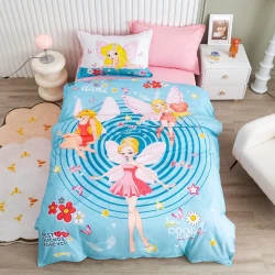 Комплект детского постельного белья Annaberry SHA-00004742, пододеяльник 160x220 см, простыня 180x240 см, наволочка 50x70 см, хлопок, разноцветный Комплект детского постельного белья Annaberry SHA-00004742, пододеяльник 160x220 см, простыня 180x240 см, наволочка 50x70 см, хлопок, разноцветный