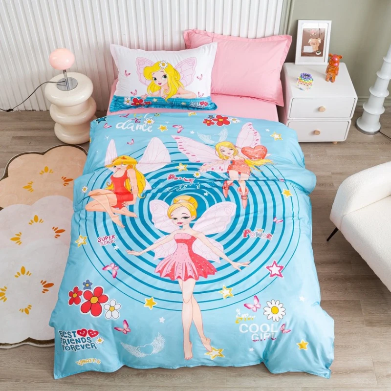 Комплект детского постельного белья Annaberry SHA-00004742, пододеяльник 160x220 см, простыня 180x240 см, наволочка 50x70 см, хлопок, разноцветный Комплект детского постельного белья Annaberry SHA-00004742, пододеяльник 160x220 см, простыня 180x240 см, наволочка 50x70 см, хлопок, разноцветный