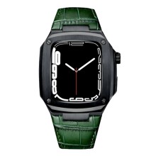 Qayış və çexol Greatcase SW632 Apple Watch 45mm üçün Black/Green