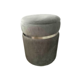 Пуфик 55, ткань, серый, 40x35x35 см