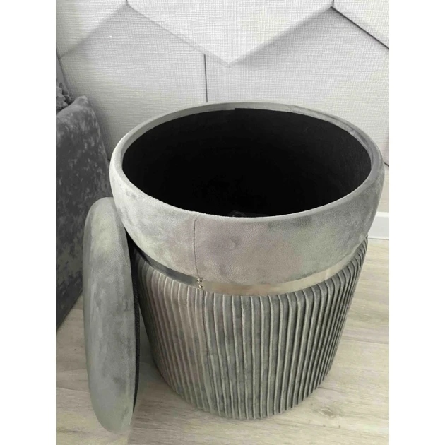 Пуфик 55, ткань, серый, 40x35x35 см Пуфик 55, ткань, серый, 40x35x35 см