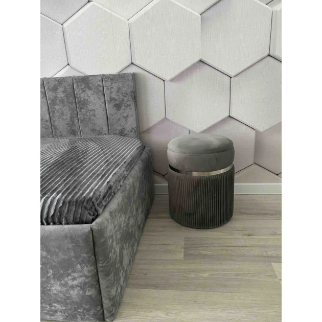 Пуфик 55, ткань, серый, 40x35x35 см Пуфик 55, ткань, серый, 40x35x35 см