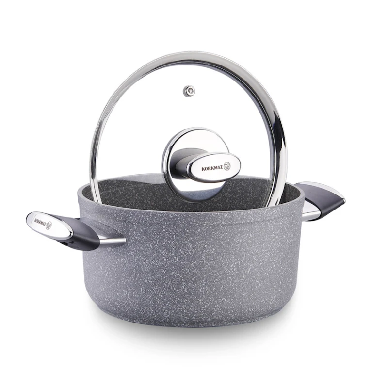 Кастрюля Korkmaz Palma A3902, 20x10.5 см, серая Кастрюля Korkmaz Palma A3902, 20x10.5 см, серая
