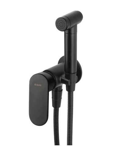 Bide üçün qarışdırıcı Deante Alpinia BGA N34M, gizli montaj, bürünc, qara