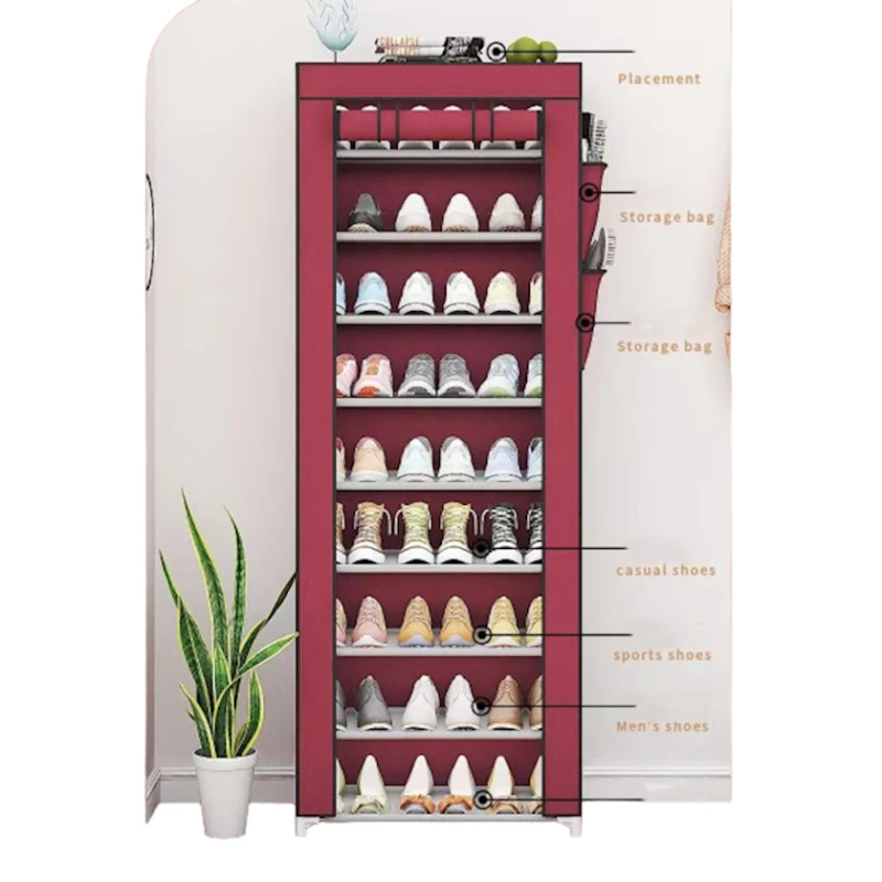 Портативный шкаф YSM-1190 Wine Red, напольный, 58x30x158 см, пластик/сталь/ткань, бордовый Портативный шкаф YSM-1190 Wine Red, напольный, 58x30x158 см, пластик/сталь/ткань, бордовый