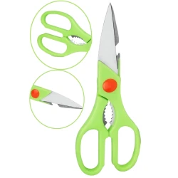 Кухонные ножницы, 20x8 см, зеленые