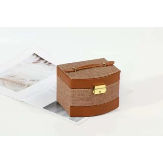 Шкатулка для украшений 102, с выдвижным ящиком, коричневая