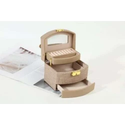 Шкатулка для украшений 102, с выдвижным ящиком, коричневая