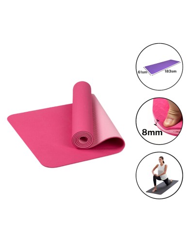 Yoqa üçün xalça Eco Friend 2226/2, 8 mm, çəhrayı