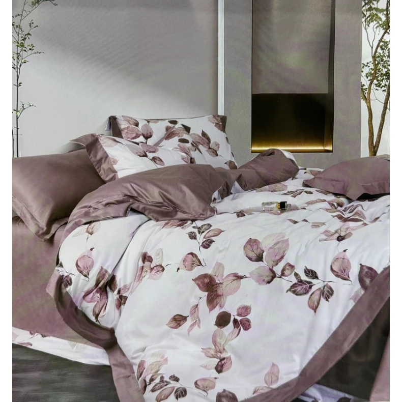 Комплект постельного белья AnnaBerry SHA-00006097, простыня 240x260 см, пододеяльник 160x220 см, наволочка 50x70 см (2 шт), двуспальный, сатин, белый/коричневый Комплект постельного белья AnnaBerry SHA-00006097, простыня 240x260 см, пододеяльник 160x220 см, наволочка 50x70 см (2 шт), двуспальный, сатин, белый/коричневый