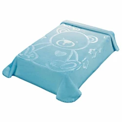 Покрывало детское унисекс Morven 110x140 см, бархатное, акрил, голубой